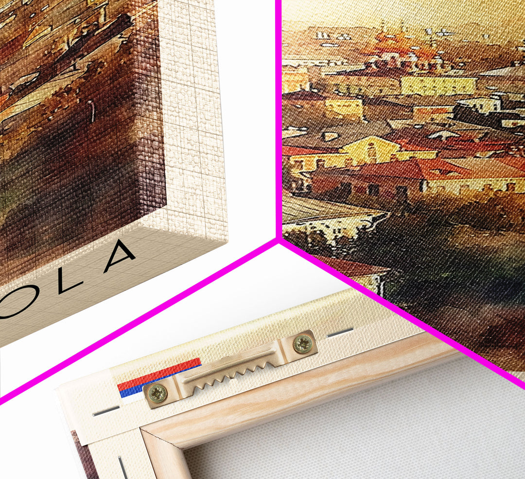 Yoshkar-Ola Russia Travel Poster Framed Canvas Print, Watercolor Painting, Urban Wall Art, Home Decor, Russian Cityscape, Gift for Her