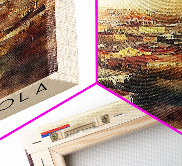 Yoshkar-Ola Russia Travel Poster Framed Canvas Print, Watercolor Painting, Urban Wall Art, Home Decor, Russian Cityscape, Gift for Her