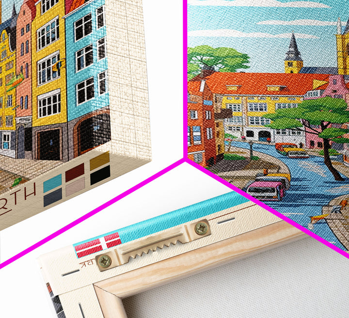 Aalst Belgium Travel Poster Framed Canvas Print, Midcentury Modern Wall Art, Pop Art Home Decor, Scenic View Art, Vacation Gift, Living Room Art, Cultural Print