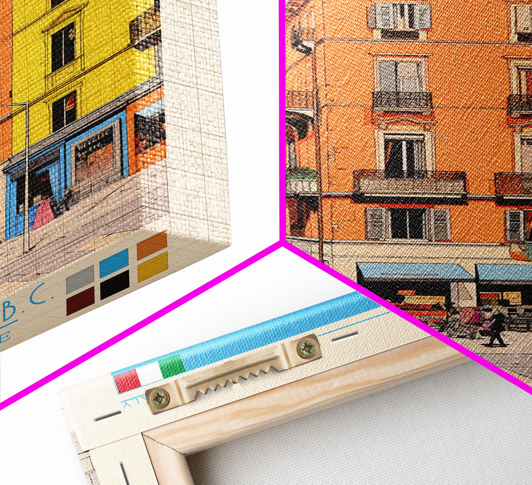 Brescia Italy Travel Poster Framed Canvas Print, Vintage Style, Pop Art Home Decor, Scenic Wall Art, Living Room Decoration, Artistic Gift