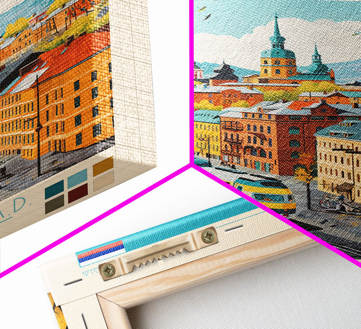 Cheboksary Russia Travel Poster Framed Canvas Print, Vintage Style, Pop Art Home Decor, Scenic Wall Art, Living Room Decoration, Artistic Gift