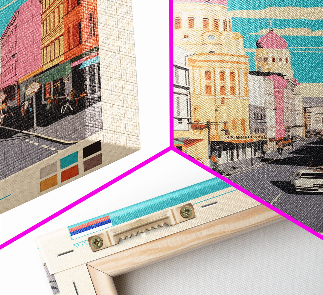 Chita Russia Travel Poster Framed Canvas Print, Midcentury Modern Art, Pop Art Wall Decor, Home Decor, Vacation Gift, Living Room Art