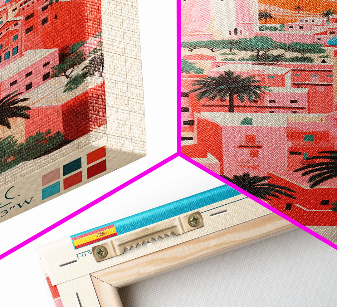 Cordoba Spain Travel Poster Framed Canvas Print, Vintage Style, Pop Art Home Decor, Scenic Wall Art, Living Room Decoration, Artistic Gift