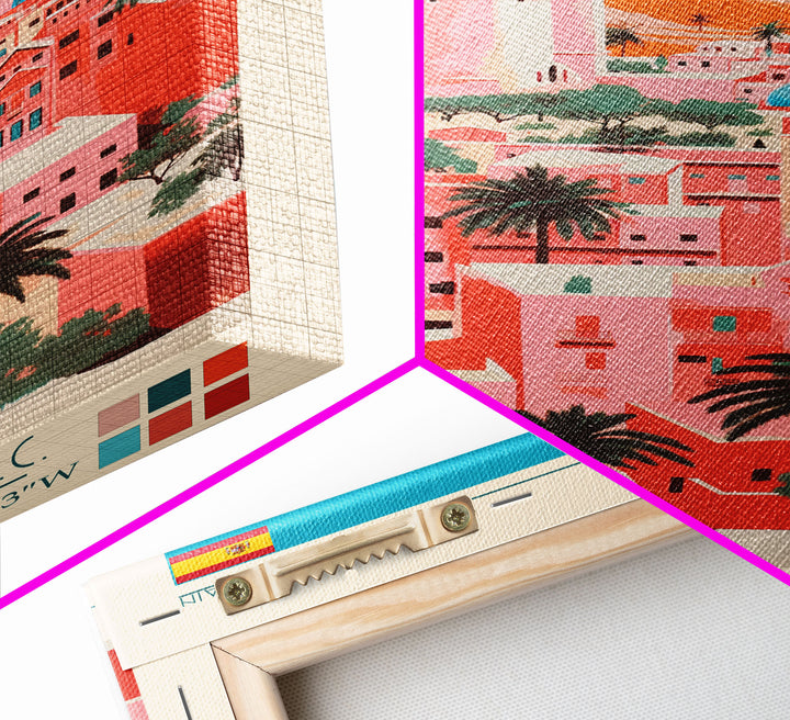 Cordoba Spain Travel Poster Framed Canvas Print, Vintage Style, Pop Art Home Decor, Scenic Wall Art, Living Room Decoration, Artistic Gift