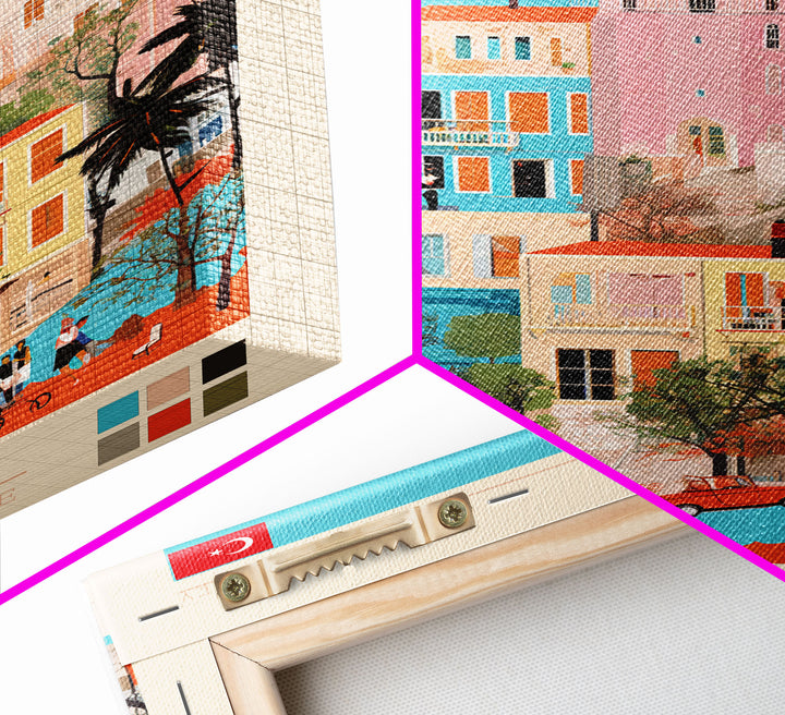 Elâzığ Turkey Travel Poster Framed Canvas Print, Midcentury Modern Art, Pop Art Wall Decor, Scenic Wall Art, Living Room Decoration, Office Art