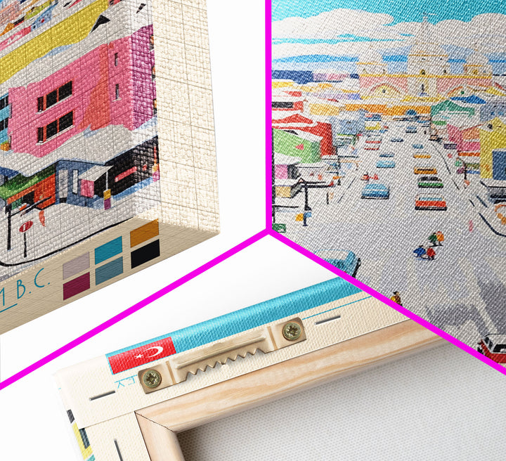 Konya Turkey Travel Poster Framed Canvas Print, Midcentury Modern Art, Pop Art Wall Decor, Scenic Wall Art, Living Room Decoration, Office Art