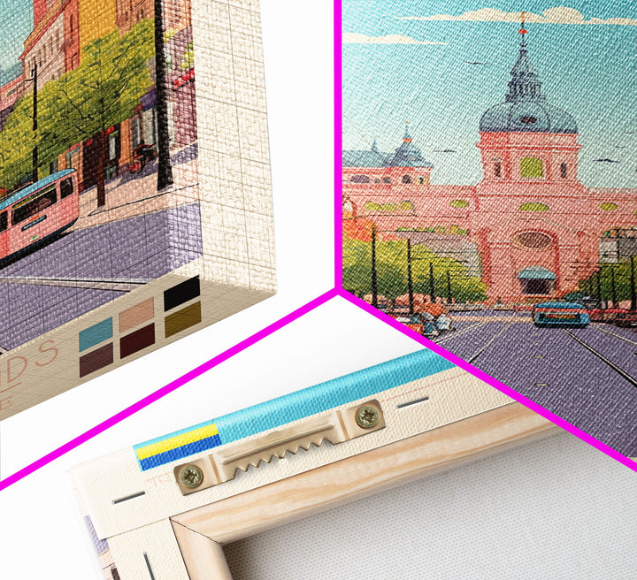 Rivne Ukraine Travel Poster Framed Canvas Print, Vintage Style, Pop Art Home Decor, Scenic Wall Art, Bedroom Decoration, Office Gift