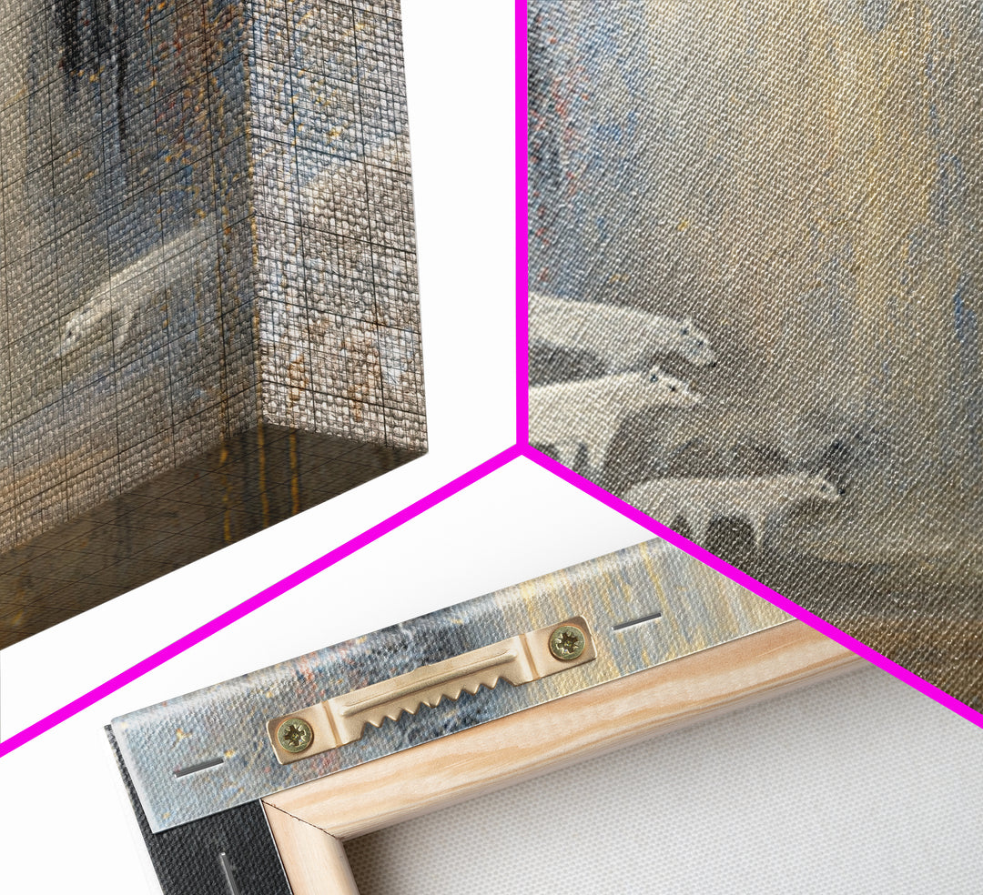 Faerie Market under Giant Mushrooms Framed Canvas Print, Fantasy Art, Wall Art, Living Room Decor, Abstract Art, Mythic, FAN-2x3-47