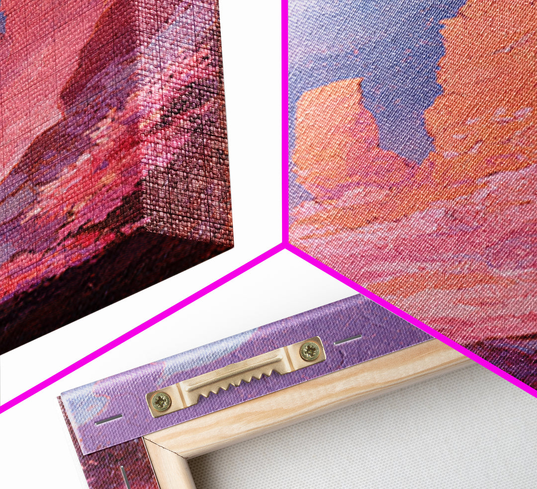 Wizard Tower under a Violet Storm Sky Framed Canvas Print, Fantasy Art, Dragon Art, Living Room Decor, Fine Art, Mythic, FAN-2x3-84