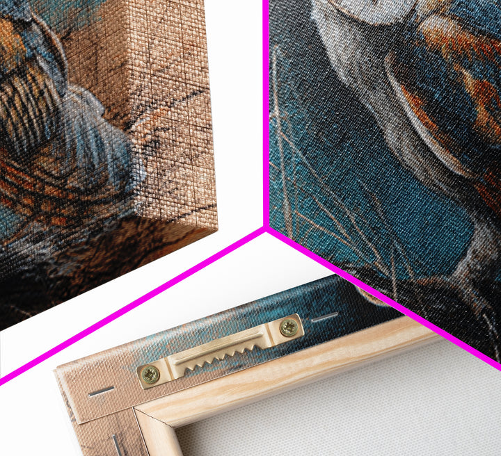 Barn Owl Perched on Aged Wood Framed Canvas Print, Farmhouse Art, Landscape Art, Farmhouse Decor, Fine Art, Harvest, FAR-2x1-67