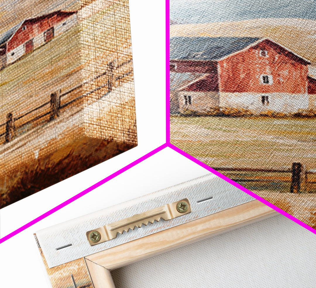 Country Landscape with Fence and Rolling Hills Canvas Print, Farmhouse Art, Printable Wall Art, Farmhouse Decor, Harvest, FAR-2x3-94