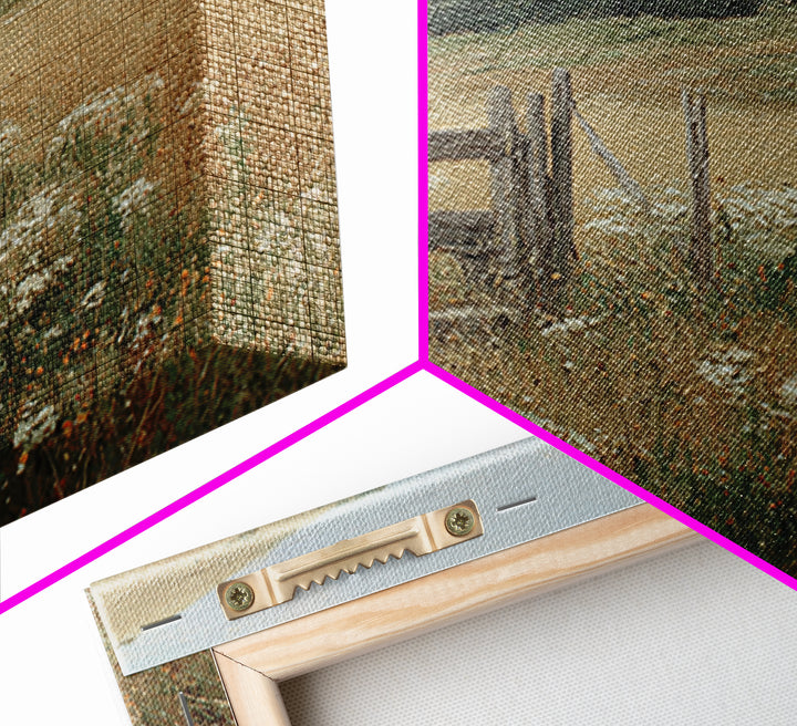 Country Landscape with Fence and Rolling Hills Canvas Print, Farmhouse Art, Printable Wall Art, Farmhouse Decor, Harvest, FAR-3x2-18