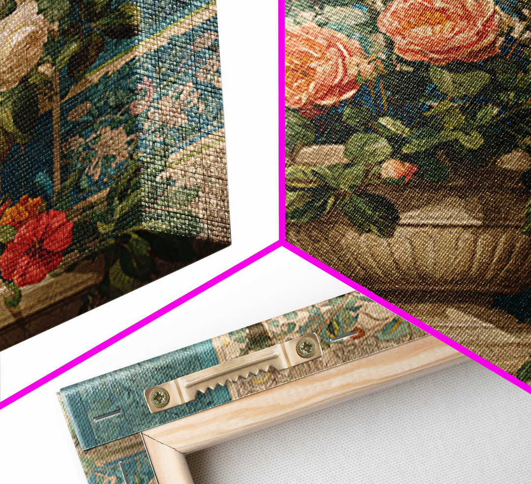 Ch Teau Garden Urn Canvas Print, French Country Art, Printable Art, Farmhouse Decor, Fine Art, Country, Eclectic Wall Art, FCA-1x1-19
