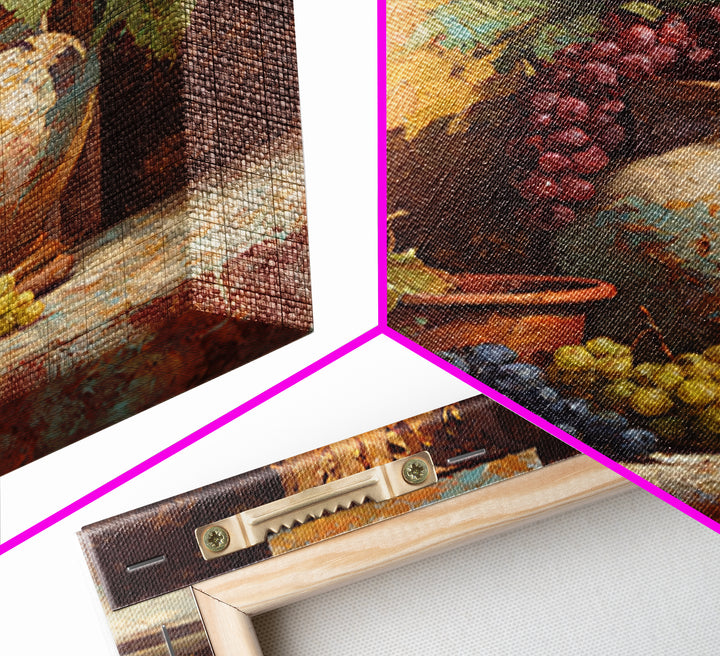 Grapes and Wine Still Life Canvas Print, French Country Art, Coastal Wall Art, Farmhouse Decor, Country, Above Bed Art, FCA-1x1-9