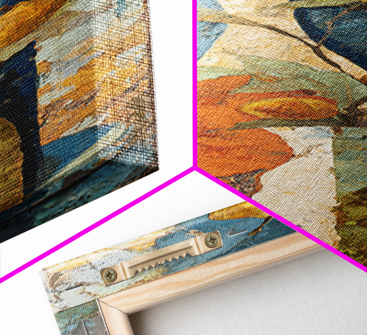 Figs on Ceramic Plate Canvas Print, French Country Art, French Country, Farmhouse Decor, Abstract Art, Country, FCA-1x3-28