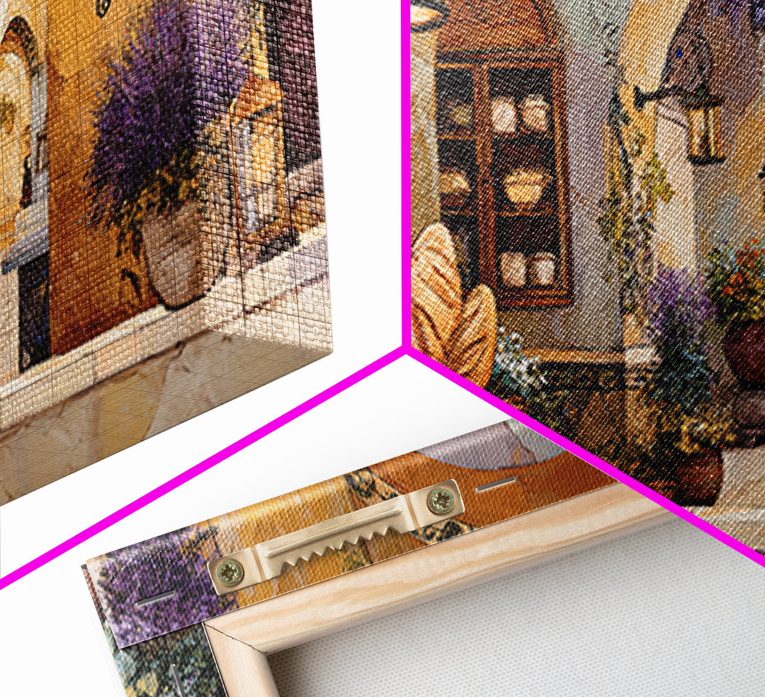 French Market Basket Framed Canvas Print, French Country Art, Above Bed Art, Farmhouse Decor, Fine Art, Country, FCA-2x1-27