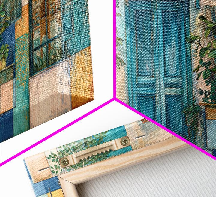 Weathered Window with Blue Shutters Canvas Print, French Country Art, Gallery Decor, Farmhouse Decor, Fine Art, Country, FCA-2x1-41