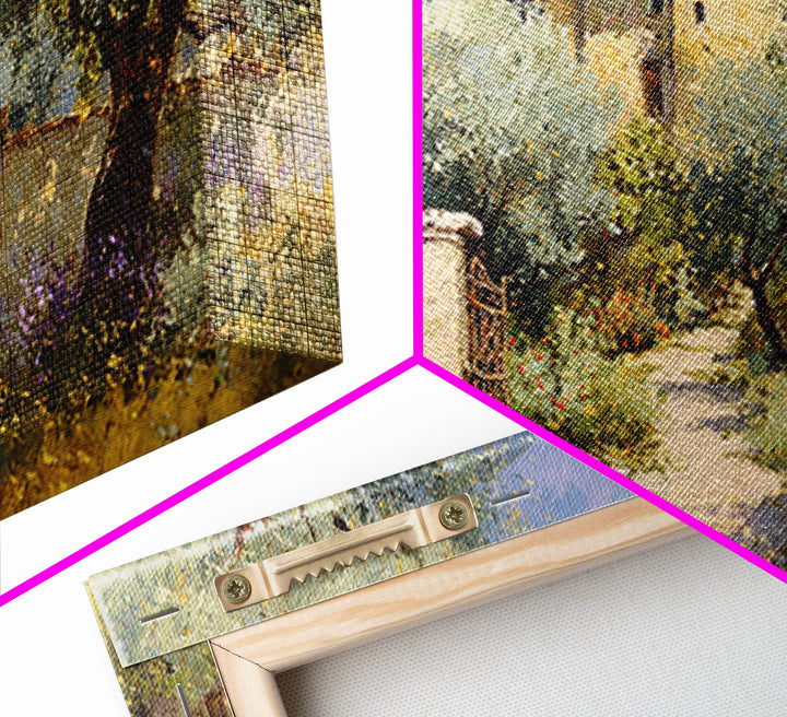 Sunlit Provence Olive Grove Canvas Print, French Country Art, Luxury Decor, Farmhouse Decor, Fine Art, Country, Oil Painting, FCA-2x1-49