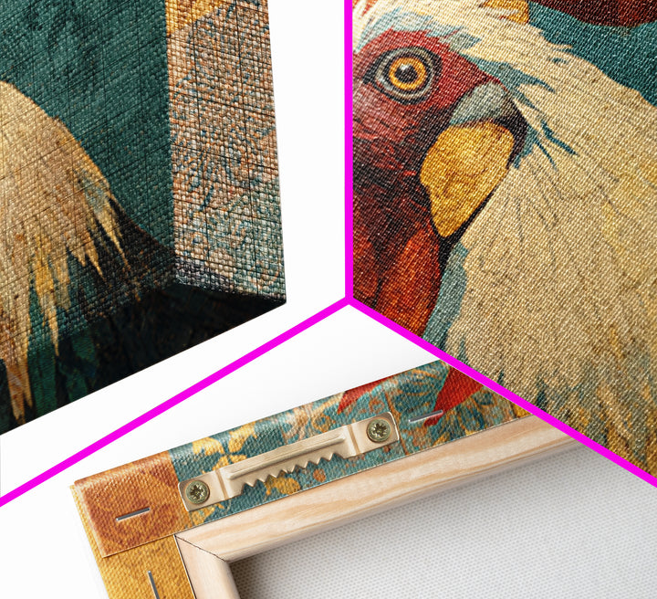 Rooster Portrait in Rustic French Palette Canvas Print, French Country Art, Original Painting, Farmhouse Decor, Country, FCA-3x2-30