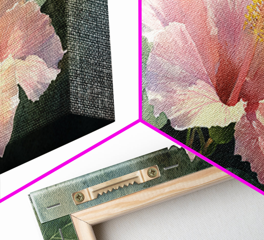 Lavender Bundle Tied Framed Canvas Print, Floral Art, Minimalist Decor, Living Room Decor, Oil Painting, Bloom, FLO-2x1-30