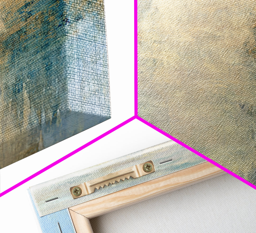 Abstract Heartbeat Line Through Color Fields Framed Canvas Print, Fitness Studio Art, Dancing Wall Art, Gym Decor, Abstract Art, FSA-1x3-53
