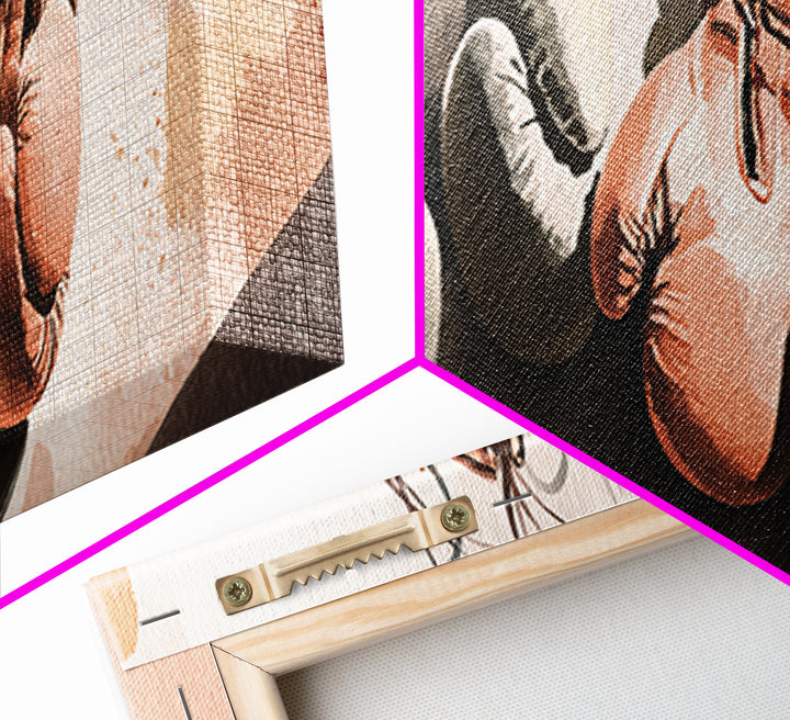 Boxing Gloves Still Life Canvas Print, Fitness Studio Art, Printable Art, Gym Decor, Fine Art, Motion, Home Gym Sign, FSA-3x1-45