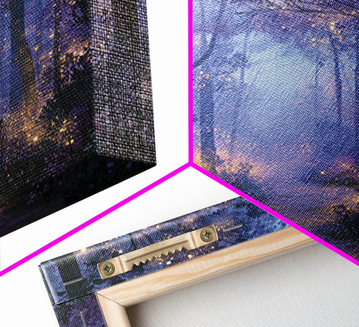 Enchanted Forest Path Glowing Canvas Print, Fairy Tale Art, Room Decor, Living Room Decor, Fine Art, Storybook, Original Art, FTA-1x1-49