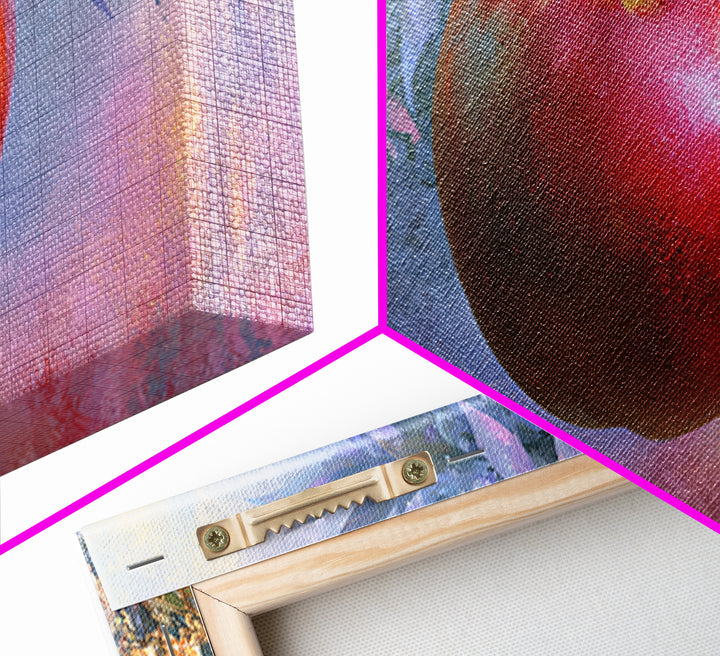 Enchanted Apple with Deep Red Shine Canvas Print, Fairy Tale Art, Original Art, Living Room Decor, Fine Art, Storybook, FTA-2x1-64
