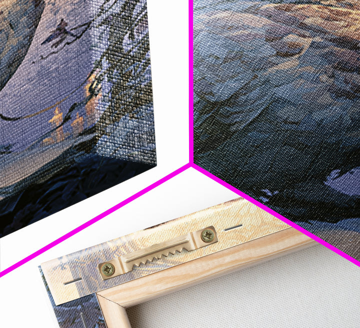 Owl Messenger Carrying a Tiny Ribbon Canvas Print, Fairy Tale Art, Whimsical Decor, Living Room Decor, Fine Art, Storybook, FTA-2x3-49