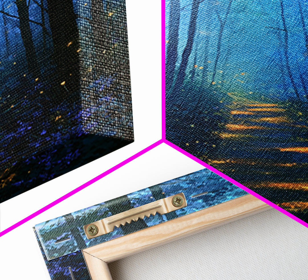 Enchanted Forest Path Glowing Canvas Print, Fairy Tale Art, Princess Wall Art, Living Room Decor, Fine Art, Storybook, FTA-2x3-57