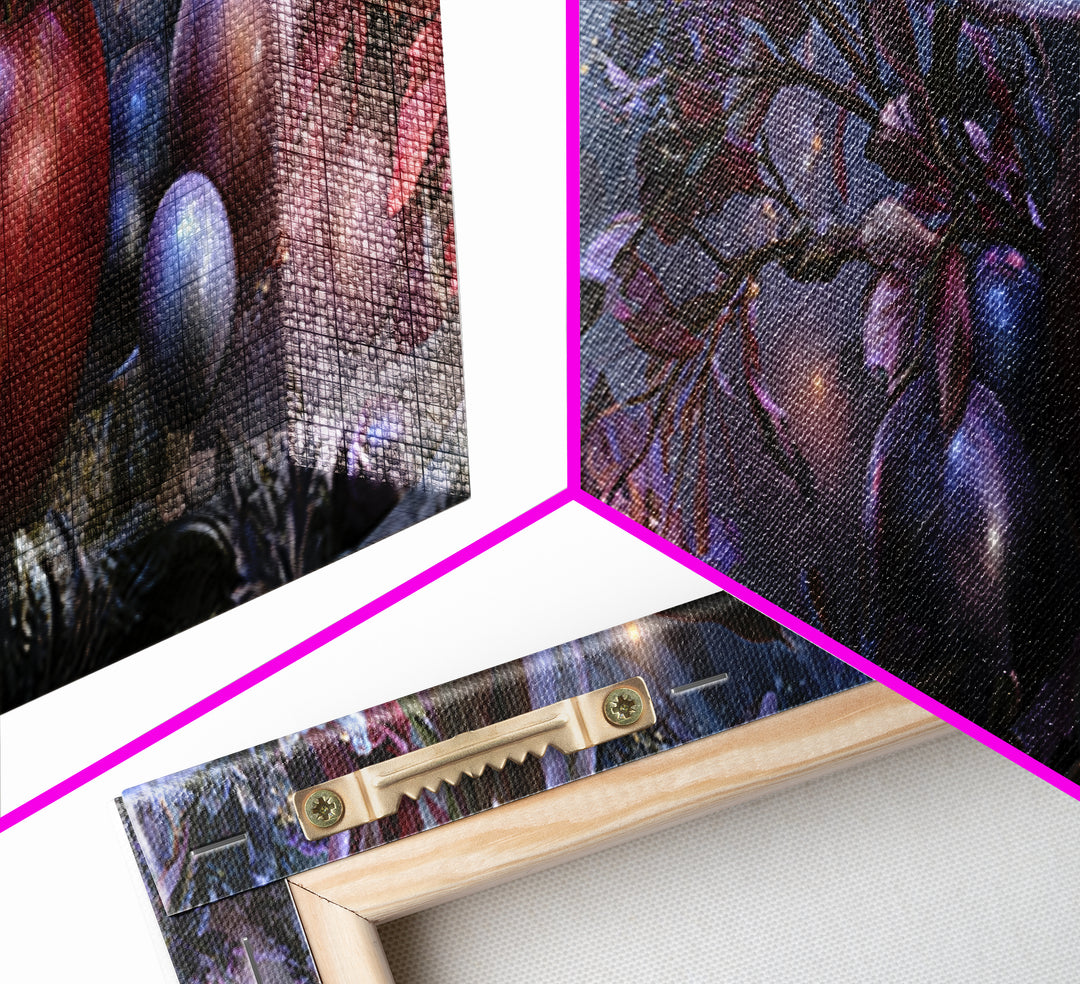 Enchanted Apple with Deep Red Shine Canvas Print, Fairy Tale Art, Gallery Decor, Living Room Decor, Fine Art, Storybook, FTA-3x1-36