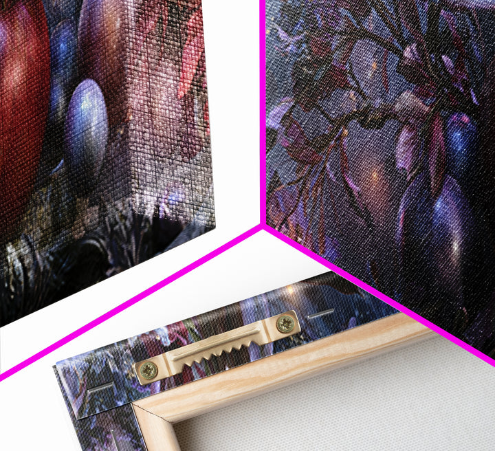 Enchanted Apple with Deep Red Shine Canvas Print, Fairy Tale Art, Gallery Decor, Living Room Decor, Fine Art, Storybook, FTA-3x1-36