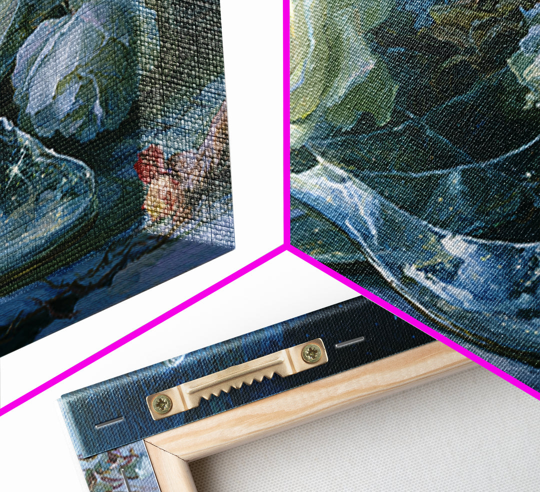 Glass Slipper Still Life Framed Canvas Print, Fairy Tale Art, Nursery Art, Living Room Decor, Storybook, Art Nouveau Print, FTA-3x2-10