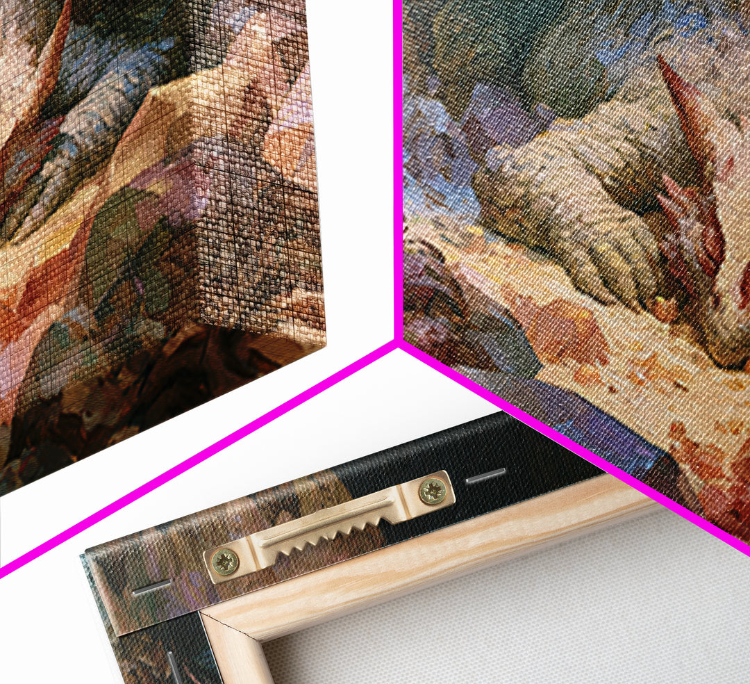 Sleeping Dragon in a Cave of Crystals Canvas Print, Fairy Tale Art, Boho Wall Art, Living Room Decor, Oil Painting, Storybook, FTA-3x2-4