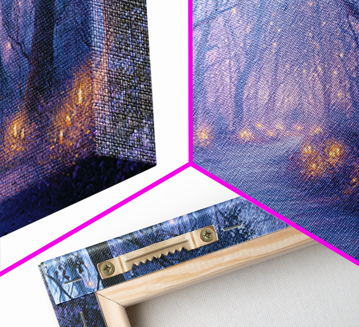 Enchanted Forest Path Glowing Canvas Print, Fairy Tale Art, Modern Decor, Living Room Decor, Fine Art, Storybook, Wall Decor, FTA-3x2-53