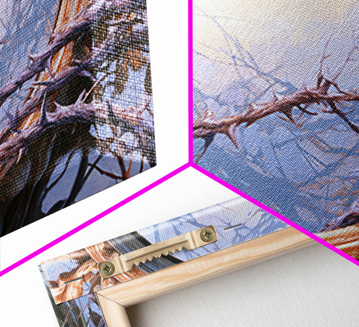 Magic Mirror Framed by Vines and Thorns Canvas Print, Fairy Tale Art, Art Nouveau Print, Living Room Decor, Storybook, FTA-3x2-65