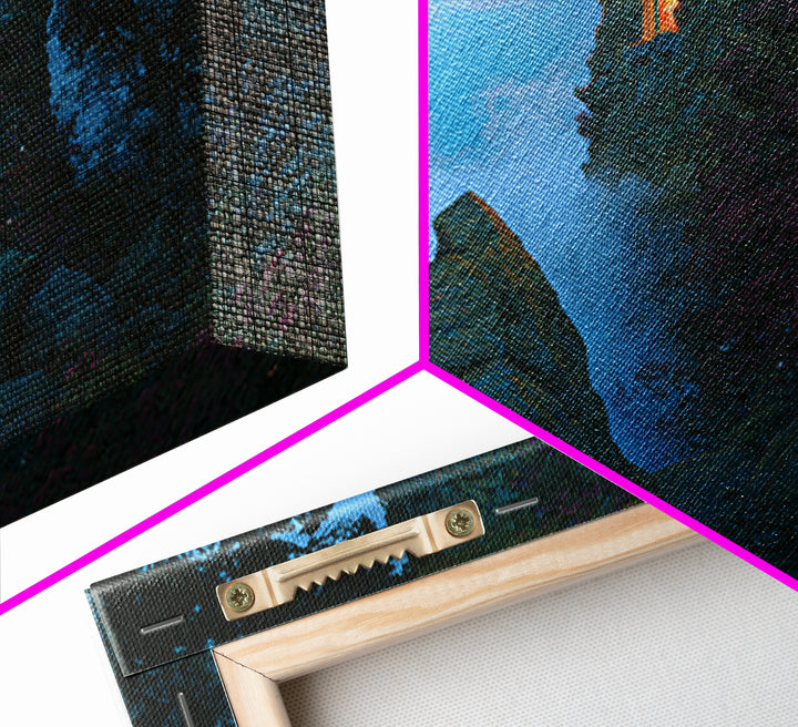 Rose Covered Tower Canvas Print, Fairy Tale Art, Kids Room Decor, Living Room Decor, Abstract Art, Storybook, Textured Painting, FTA-3x2-94