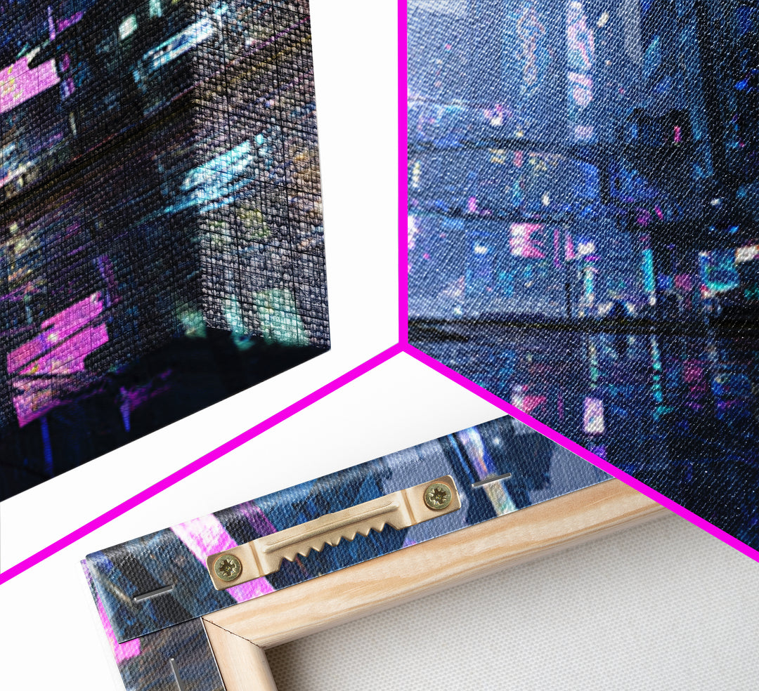 White and Blue Utopian Megastructure Framed Canvas Print, Futuristic Art, Room Decor, Living Room Decor, Fine Art, Future, FUT-1x1-12