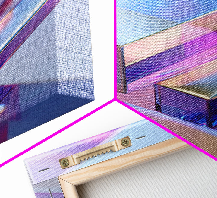 Smooth Titanium Shapes Canvas Print, Futuristic Art, Modern Wall Art, Living Room Decor, Abstract Art, Future, Victorian Decor, FUT-1x1-23
