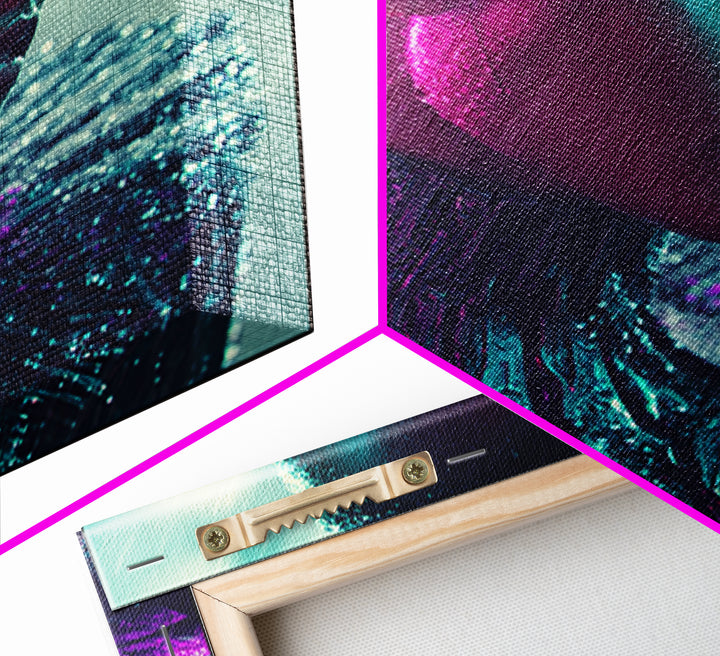 Futuristic Fashion Portrait Canvas Print, Futuristic Art, Digital Art, Living Room Decor, Future, Extra Large Wall Art, FUT-1x1-9
