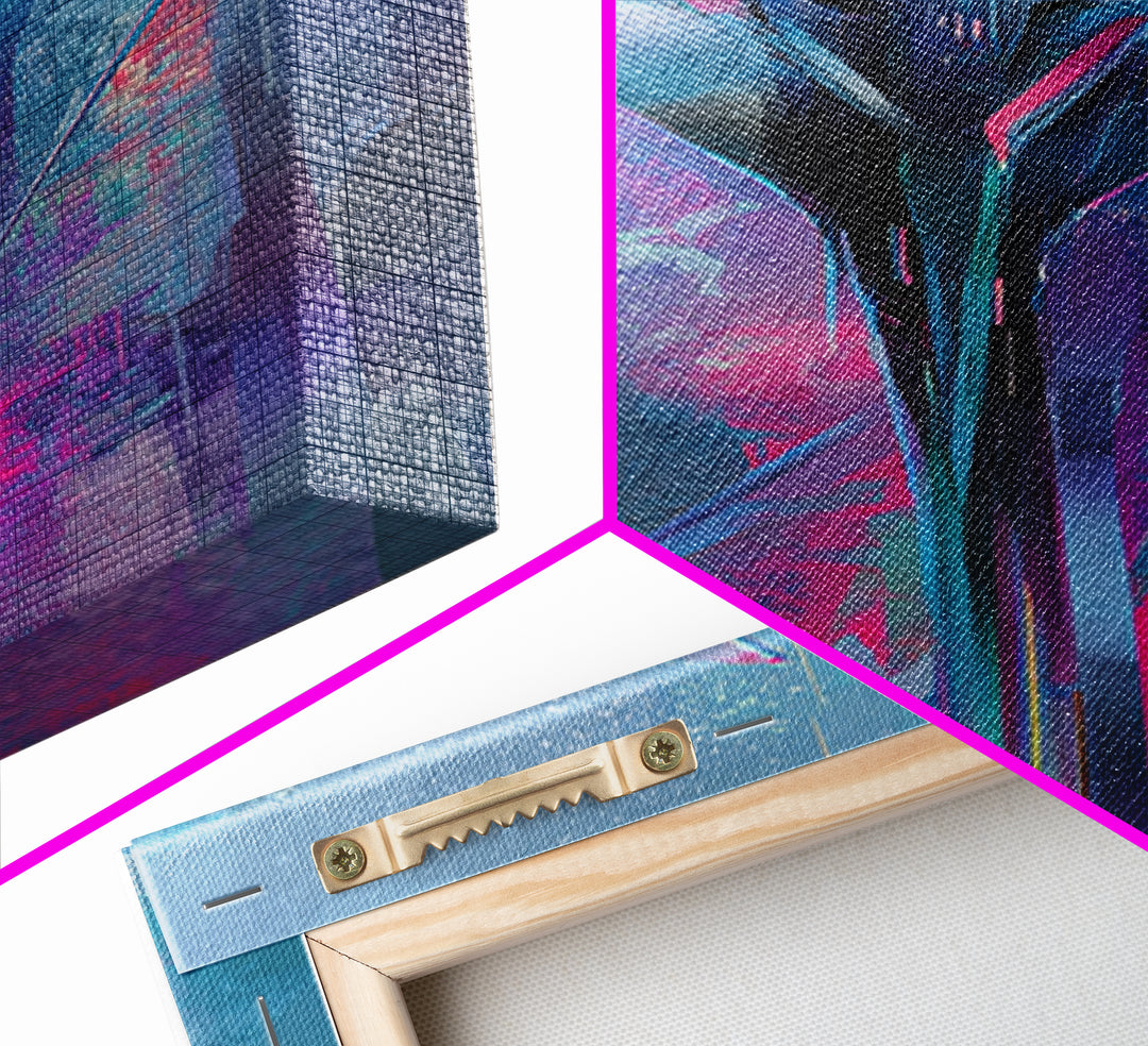 Future Ocean Lab Framed Canvas Print, Futuristic Art, Modern Wall Decor, Living Room Decor, Fine Art, Future, Home Decor, FUT-1x3-3