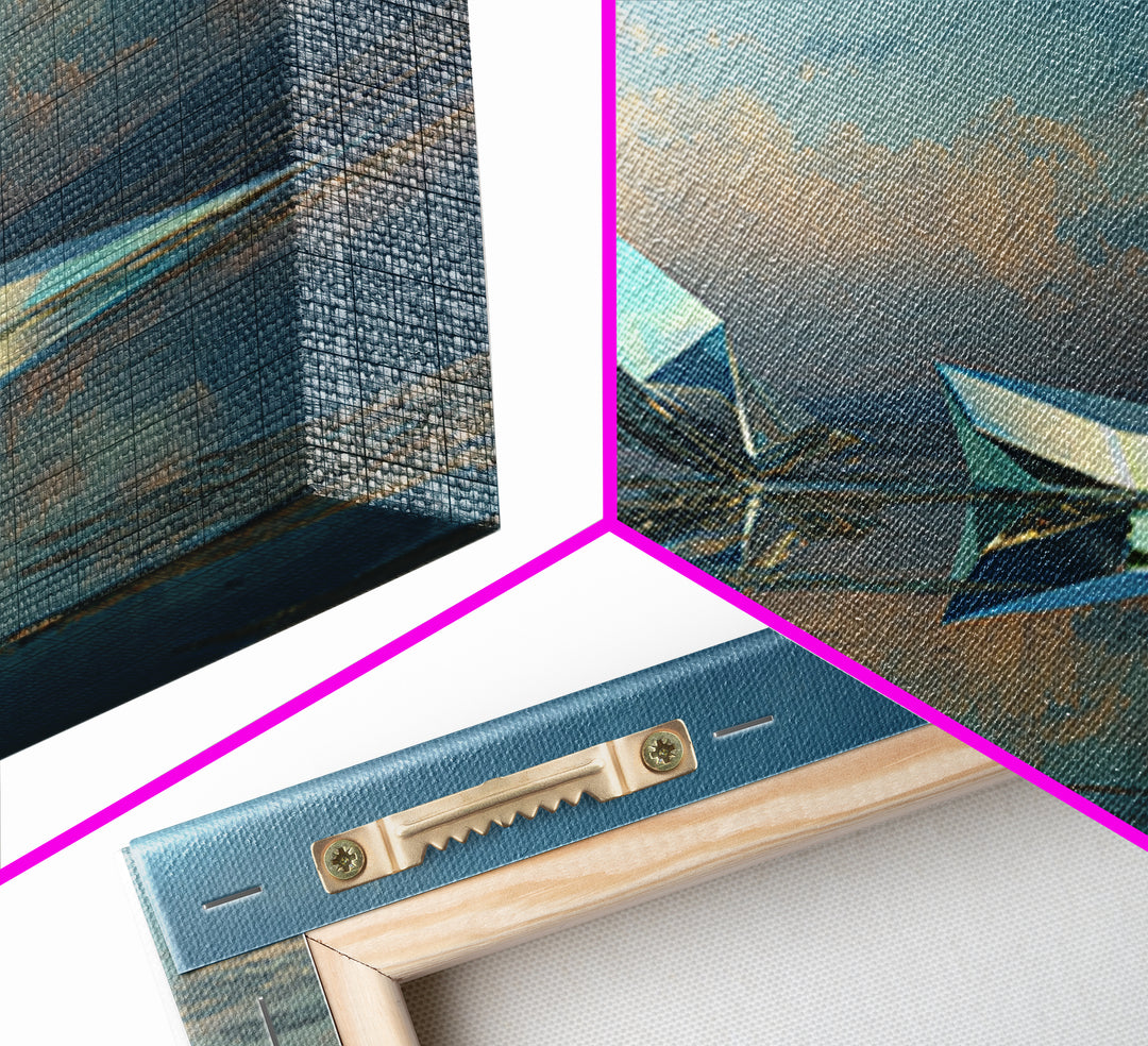 Chrome Abstract Sculpture Canvas Print, Futuristic Art, Unique Home Decor, Living Room Decor, Abstract Art, Future, FUT-2x1-63