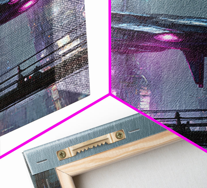 Futurist Bird Made of Panels and Light Framed Canvas Print, Futuristic Art, Steampunk Decor, Living Room Decor, Future, FUT-2x3-78