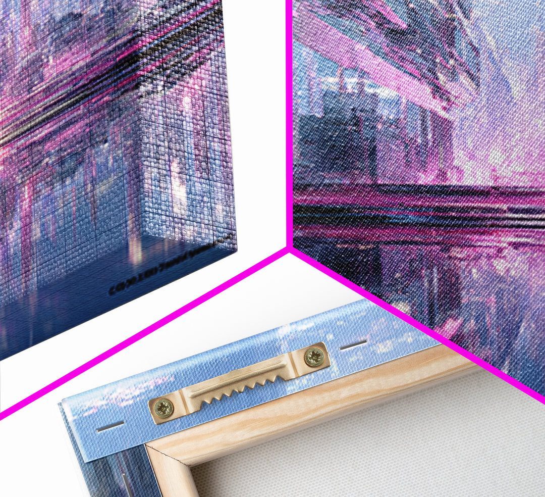 Smooth Titanium Shapes Canvas Print, Futuristic Art, Home Decor, Living Room Decor, Fine Art, Future, Unique Wall Art, FUT-3x1-39