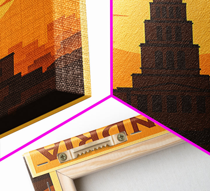 Alexandria Virginia Travel Poster, Canvas Print, Gold Art Deco Poster Art, Alexandria Travel Art, Travel Poster Art, Office Decor, Wall Art