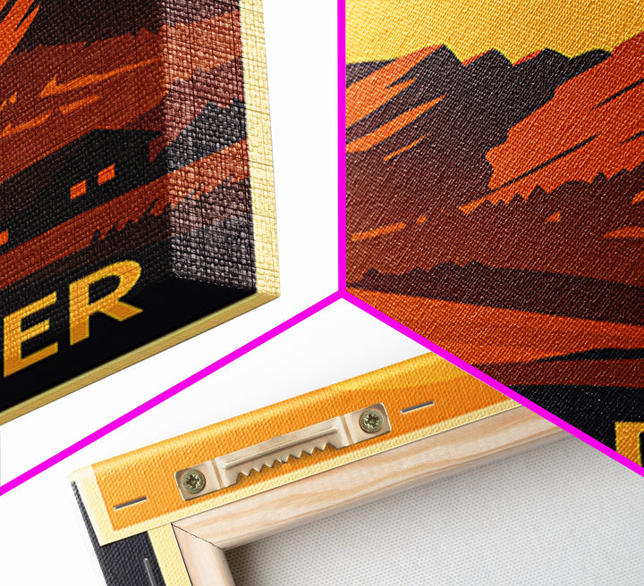 Boulder Travel Poster, Canvas Print, Golden Travel Poster Art, Boulder Wall Art, Travel Poster Set, Travel Poster Art, Gift For Travelers