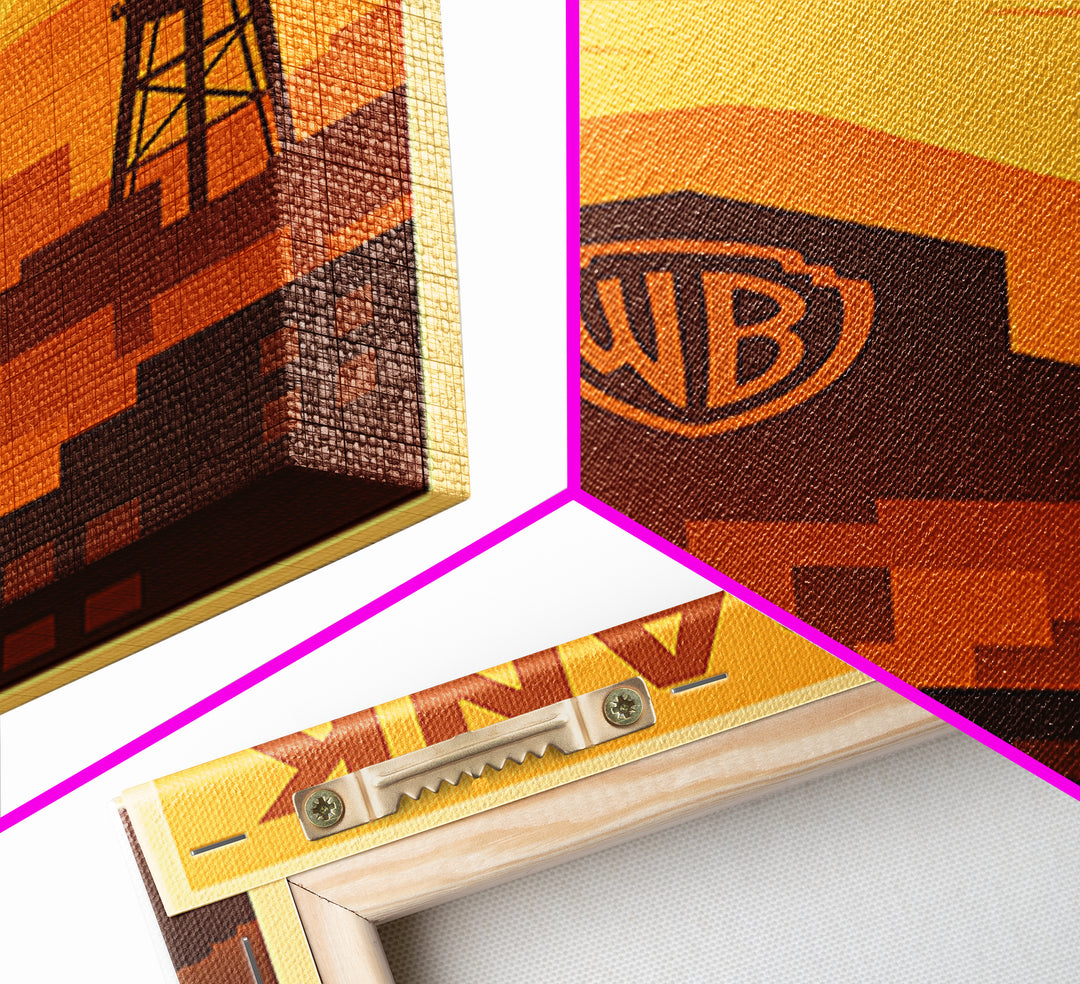 Burbank California Travel Poster, Canvas Print, Gold Art Deco Poster Art, Burbank Wall Art, Skyline Art, Poster Art, Gift For Travelers