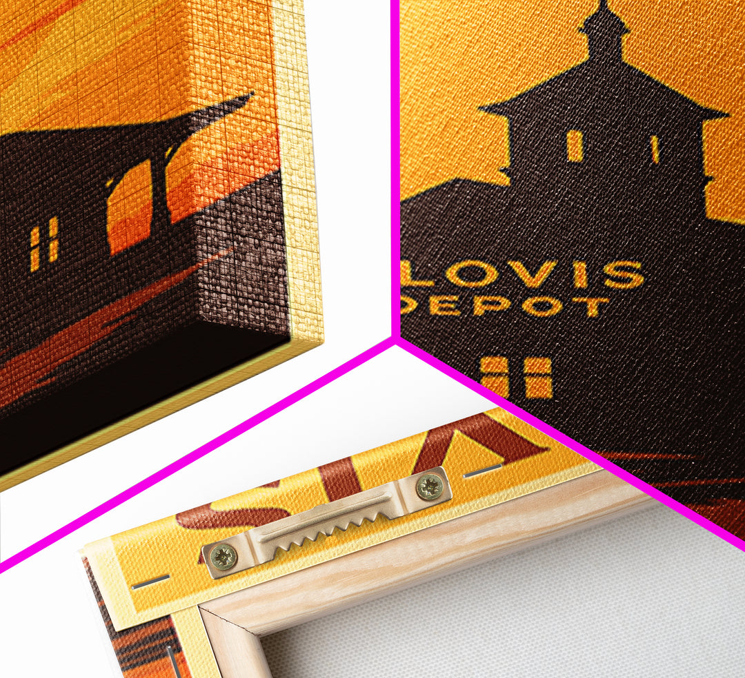 Clovis California Travel Poster, Canvas Print, Golden Travel Poster Art, Clovis Wall Art, Wall Decor, City Art Print, Wanderlust Decor