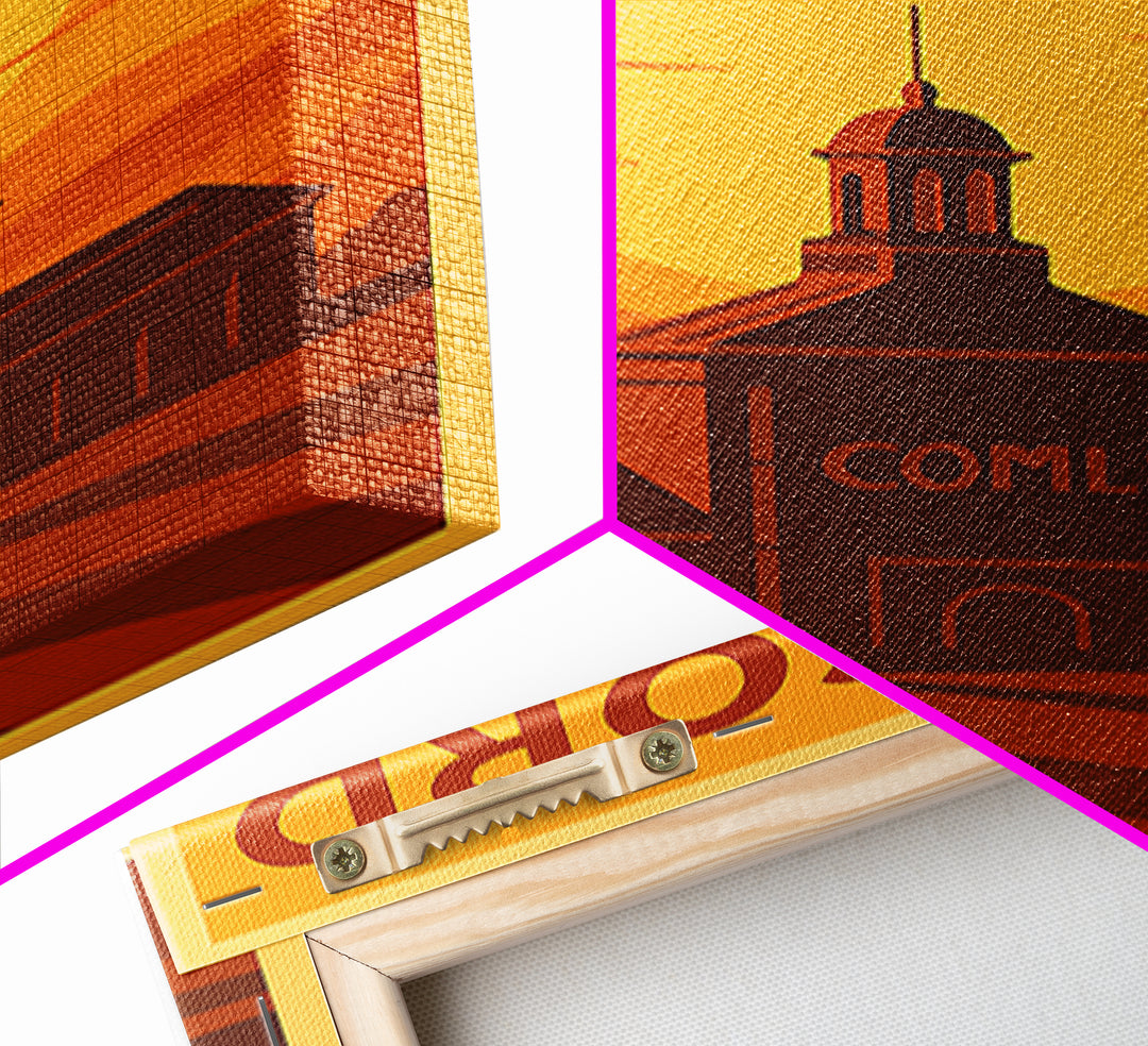 Concord California Travel Poster, Canvas Print, Warm Sunset Silhouette Art, Concord Poster Print, Travel Poster Art, City Illustration