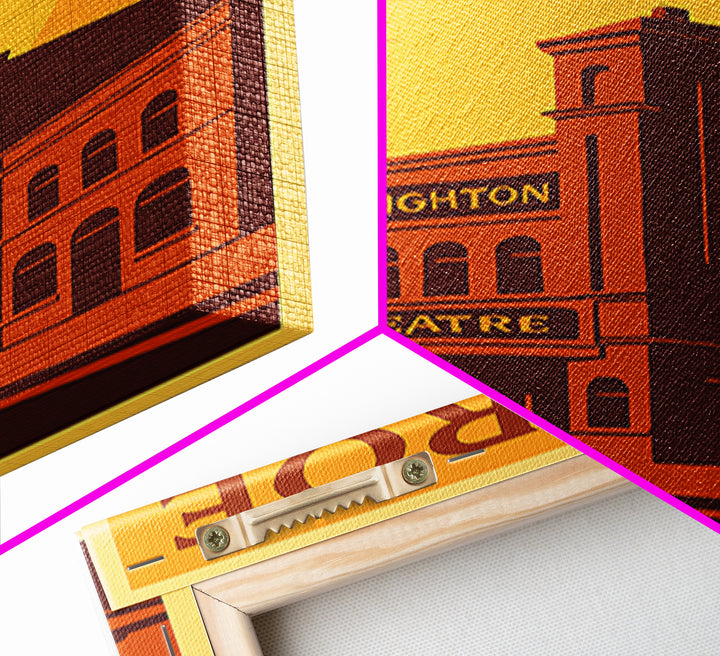 Conroe Texas Travel Poster, Canvas Print, Golden Poster Art, Conroe Art Print, Vintage Travel Print, Retro Travel Print, City Illustration